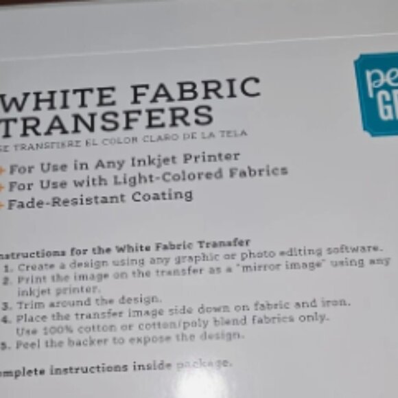 Pen + Gear White & Dark Fabric Transfer Paper, 8.5 x 11, 15 Sheets (55164) - Picture 3 of 4